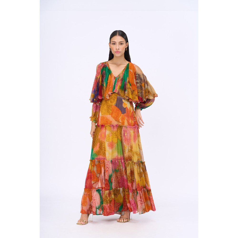 Siddhartha Bansal Multi-Colour Printed Carnival Maxi Dress
