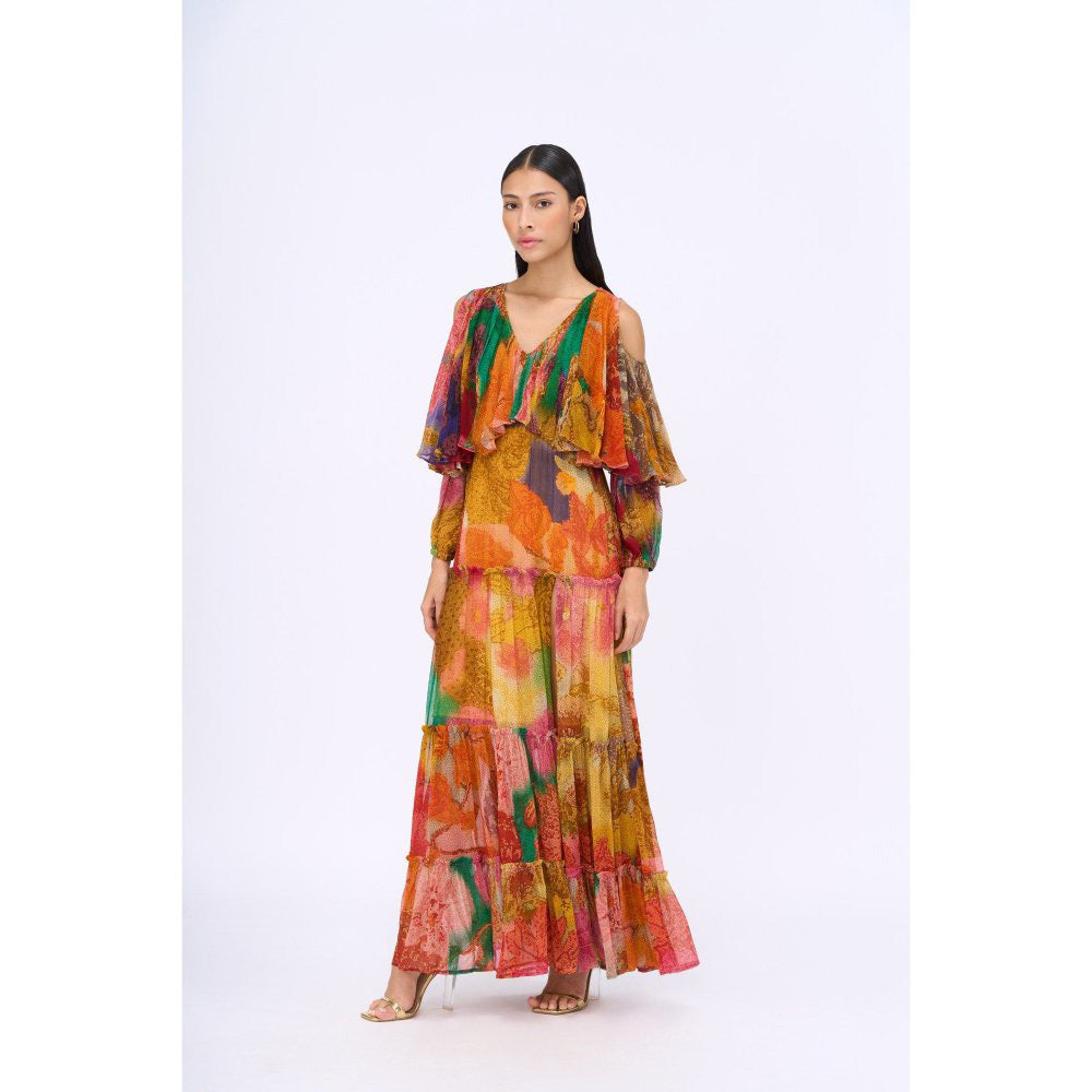 Siddhartha Bansal Multi-Colour Printed Carnival Maxi Dress