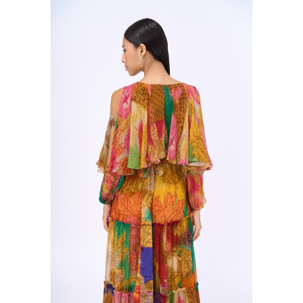 Siddhartha Bansal Multi-Colour Printed Carnival Maxi Dress
