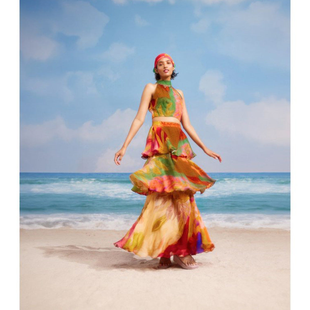 Siddhartha Bansal Multi-Colour Printed Free Fallin Co-Ord (Set of 2)