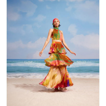 Siddhartha Bansal Multi-Colour Printed Free Fallin Co-Ord (Set of 2)