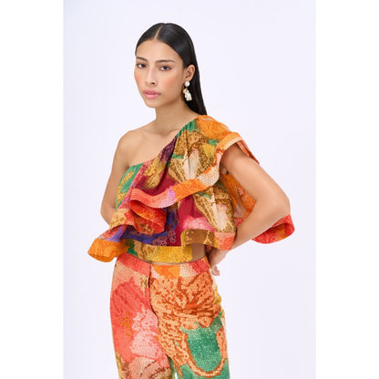 Siddhartha Bansal Multi-Colour Printed Flame Co-Ord (Set of 2)