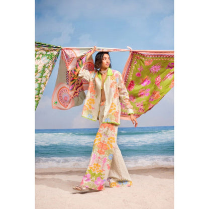 Siddhartha Bansal White Printed Pearl Radiance Co-Ord (Set of 2)