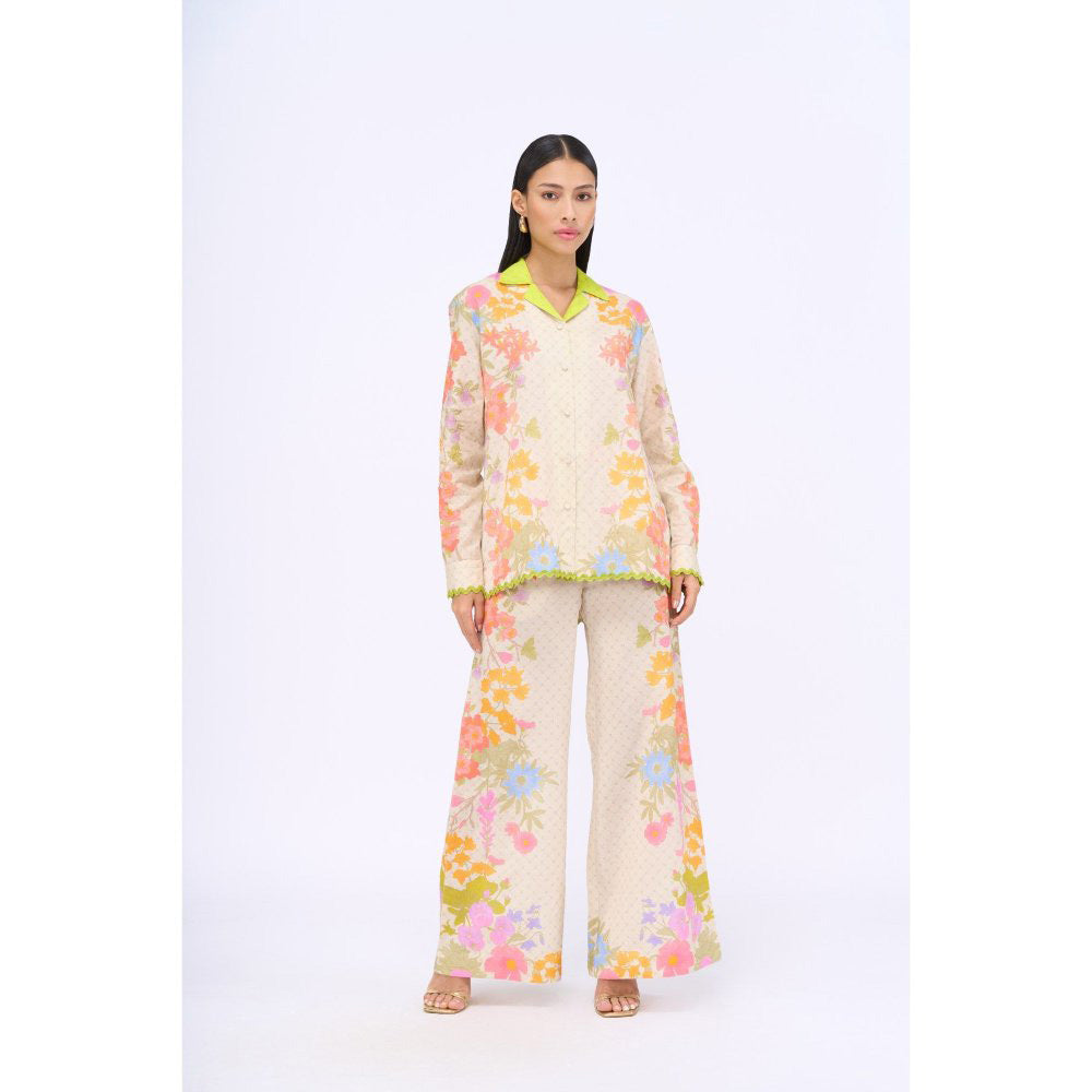 Siddhartha Bansal White Printed Pearl Radiance Co-Ord (Set of 2)