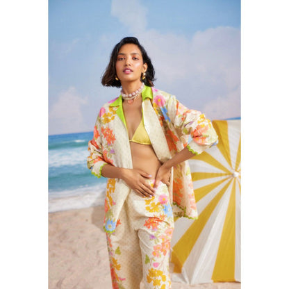 Siddhartha Bansal White Printed Pearl Radiance Co-Ord (Set of 2)