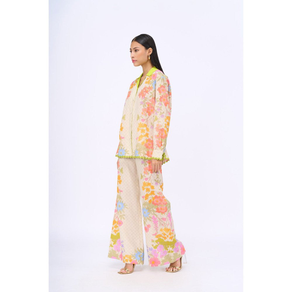 Siddhartha Bansal White Printed Pearl Radiance Co-Ord (Set of 2)