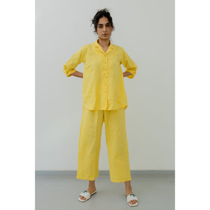 Silai Studio Lemon Yellow Shirt and Pant (Set of 2)