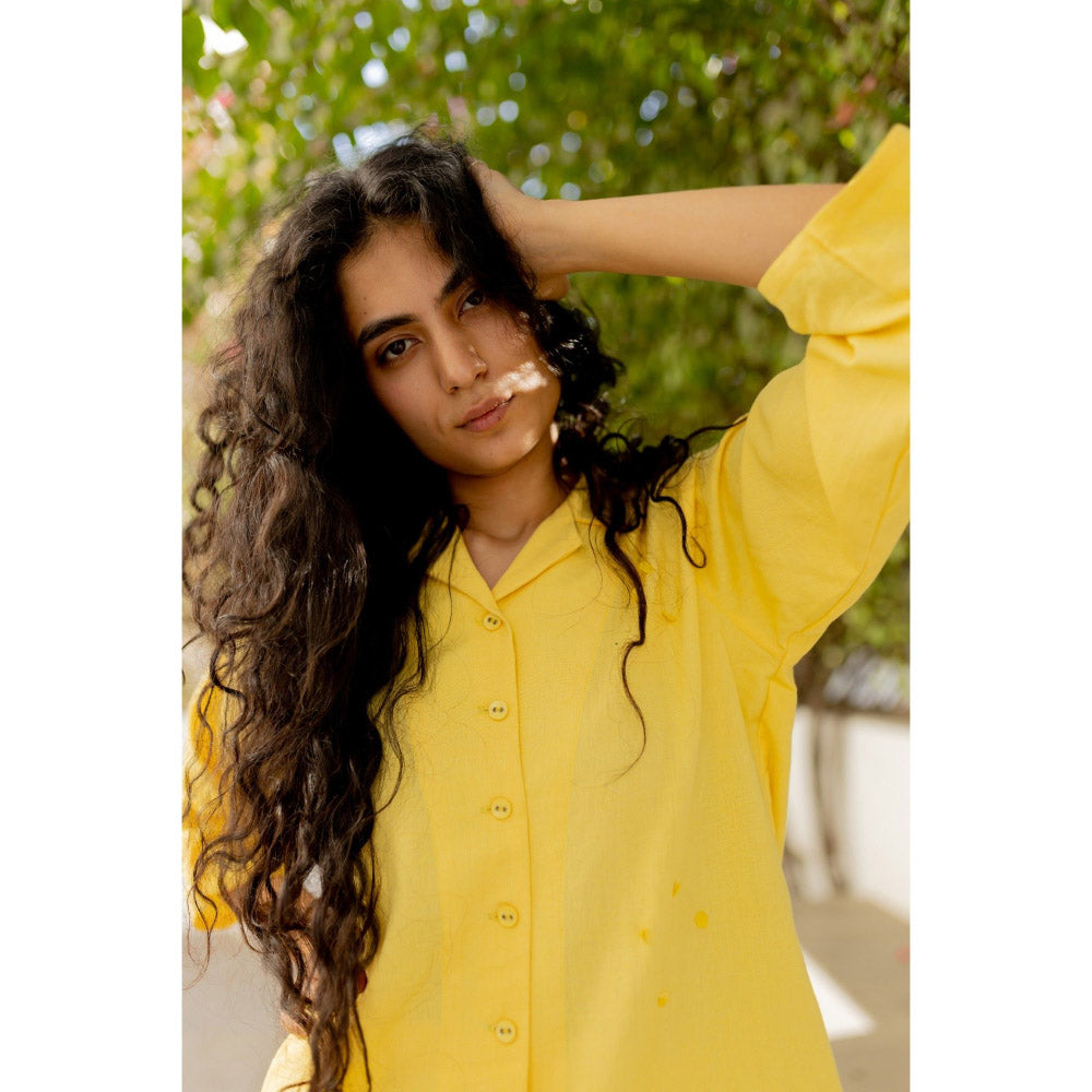 Silai Studio Lemon Yellow Shirt and Pant (Set of 2)