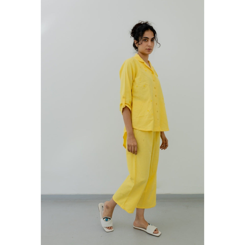 Silai Studio Lemon Yellow Shirt and Pant (Set of 2)