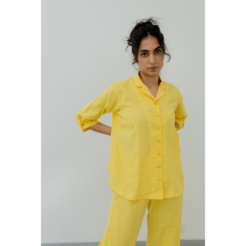 Silai Studio Lemon Yellow Shirt and Pant (Set of 2)