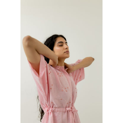 Silai Studio Bubblegum Pink Shirt Knee Length Dress