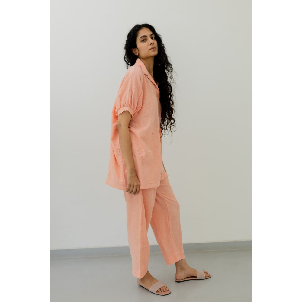 Silai Studio Bubblegum Pink Cotton Shirt and Pant (Set of 2)