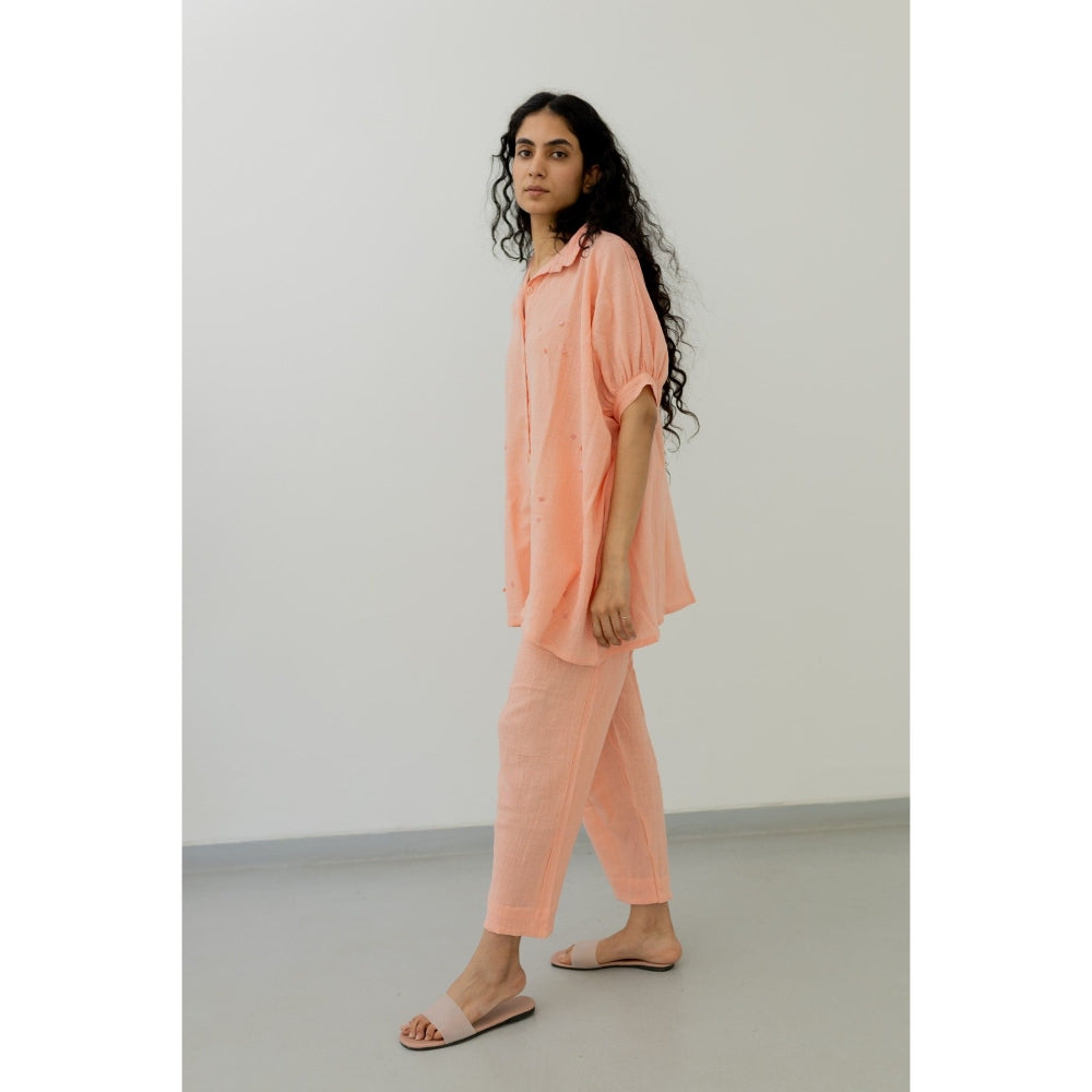 Silai Studio Bubblegum Pink Cotton Shirt and Pant (Set of 2)