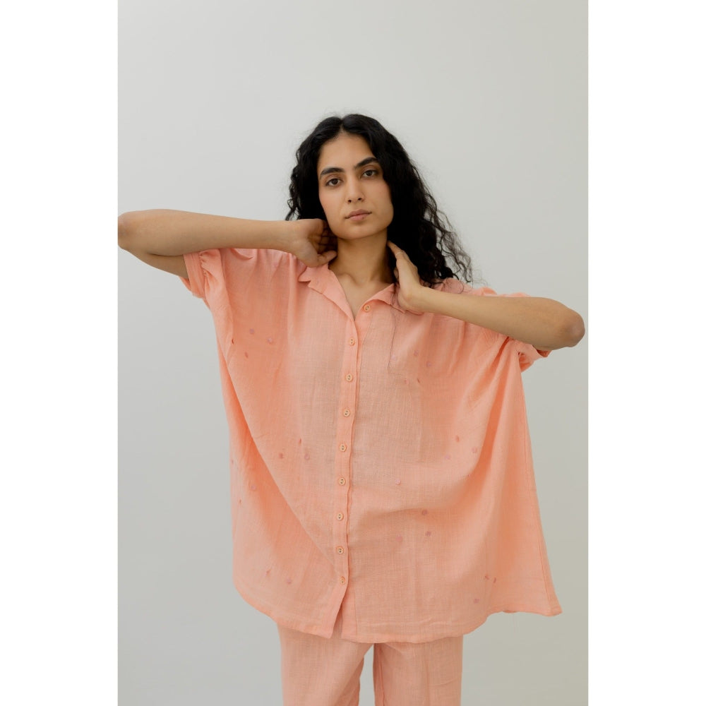 Silai Studio Bubblegum Pink Cotton Shirt and Pant (Set of 2)