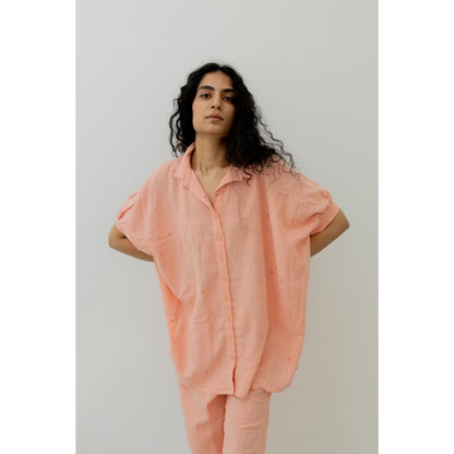 Silai Studio Bubblegum Pink Cotton Shirt and Pant (Set of 2)