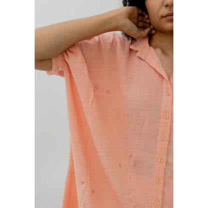 Silai Studio Bubblegum Pink Cotton Shirt and Pant (Set of 2)