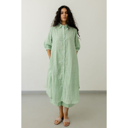Silai Studio Mint Green Cotton Kurta