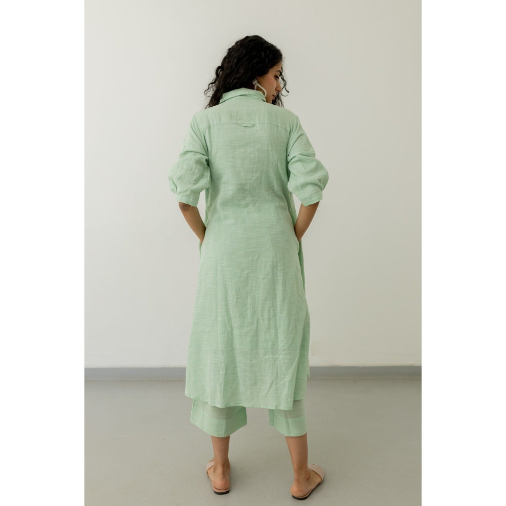 Silai Studio Mint Green Cotton Kurta