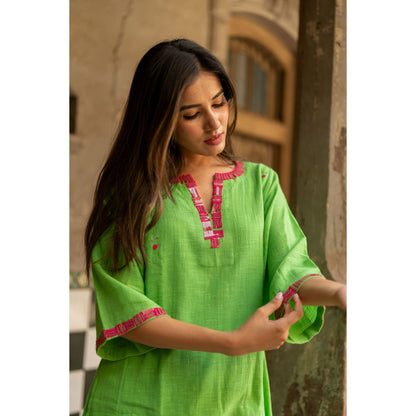 Silai Studio Kyomi Kurta With Pant for Women (Set of 2)