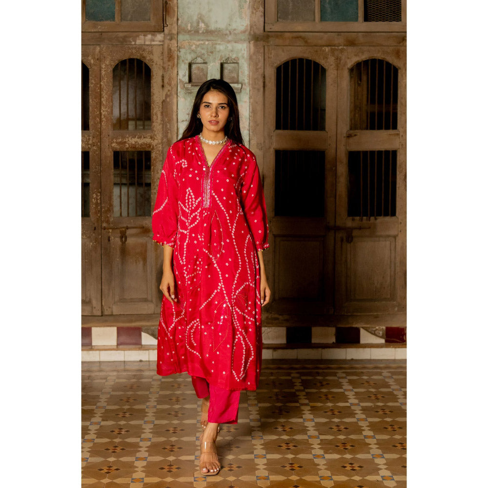 Silai Studio Falak Kurta With Pant for Women (Set of 2)