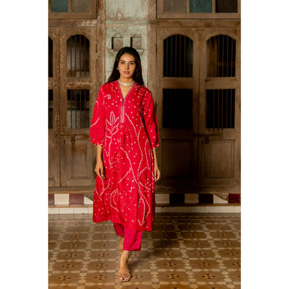 Silai Studio Falak Kurta With Pant for Women (Set of 2)