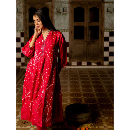 Silai Studio Falak Kurta With Pant & Dupatta for Women (Set of 3)