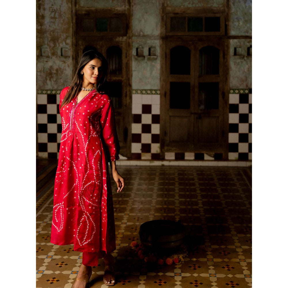 Silai Studio Falak Kurta With Pant & Dupatta for Women (Set of 3)