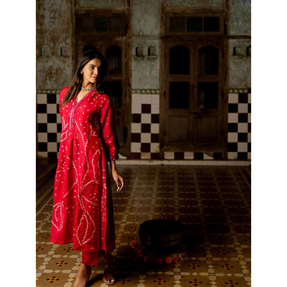 Silai Studio Falak Kurta With Pant & Dupatta for Women (Set of 3)