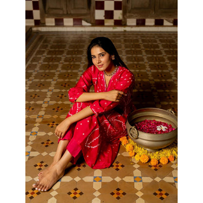 Silai Studio Falak Kurta With Pant & Dupatta for Women (Set of 3)
