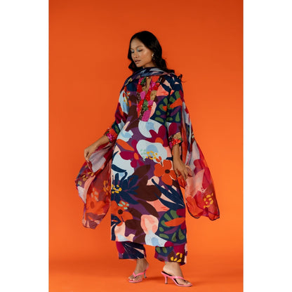 Silai Studio Sadabahaar Kurta With Pant & Dupatta for Women (Set of 3)