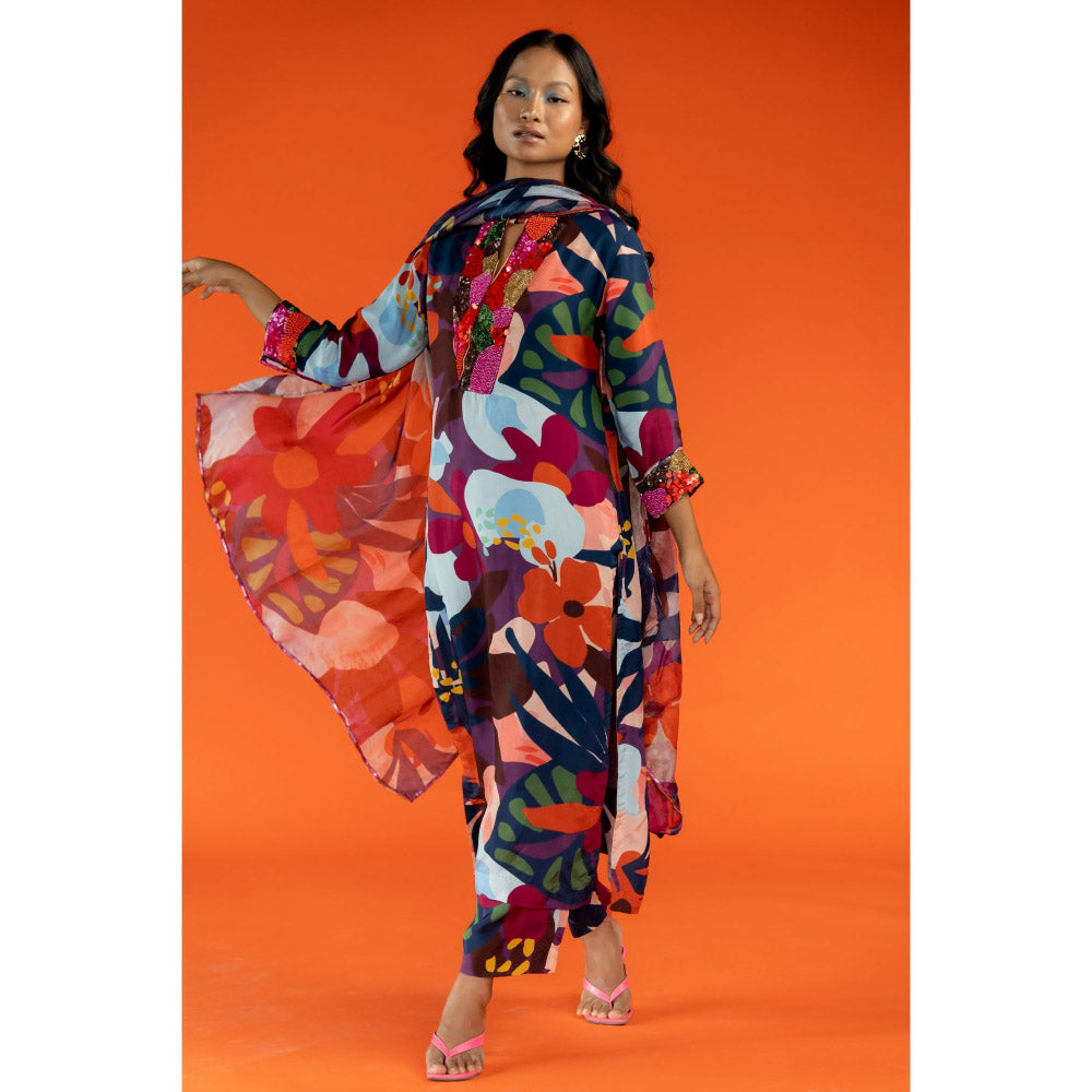 Silai Studio Sadabahaar Kurta With Pant & Dupatta for Women (Set of 3)