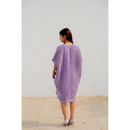 Silai Studio Thistle Lavender Cocoon Kaftan Dress with Inner (Set of 2)