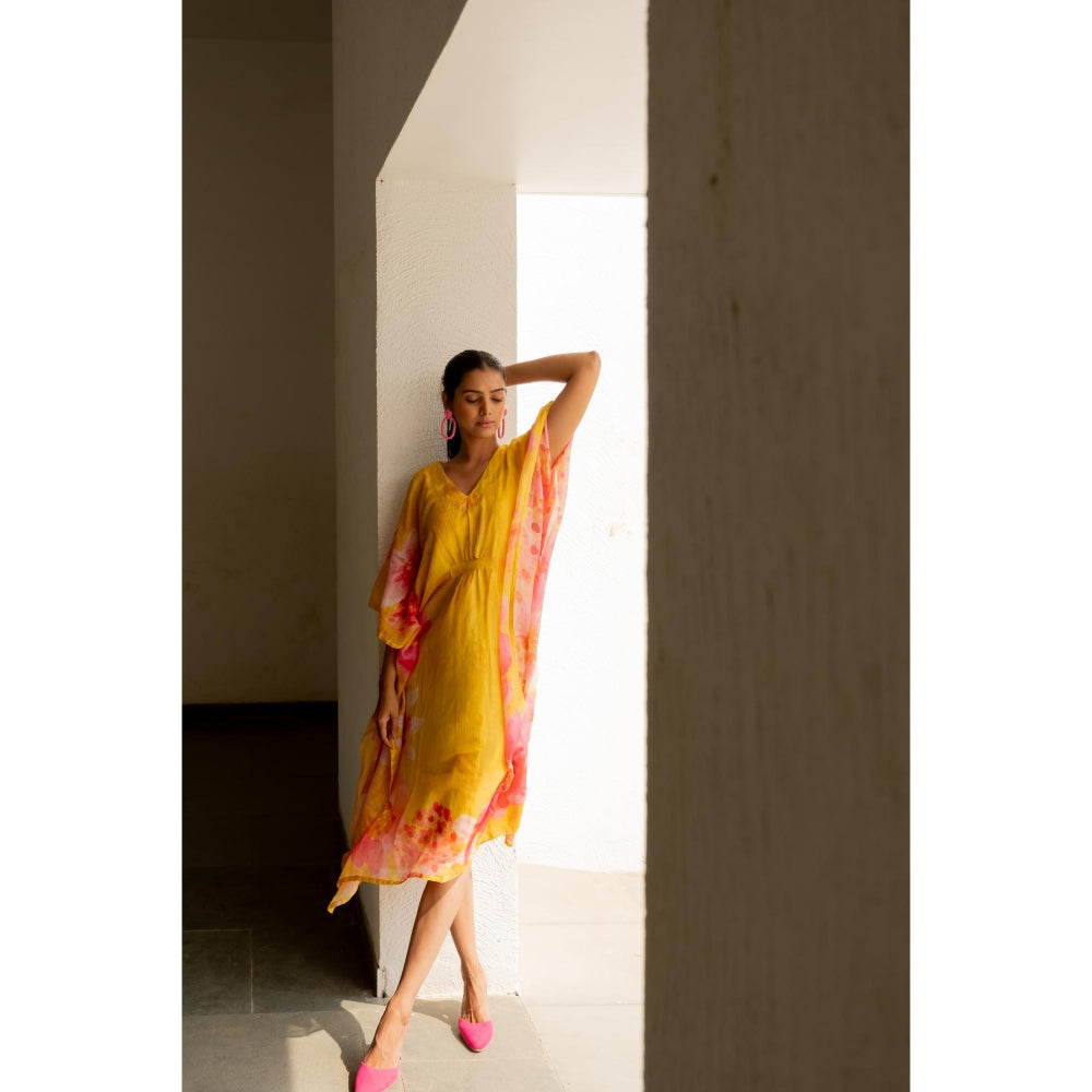 Silai Studio Tuscany Flowers Kaftan Dress with Inner (Set of 2)