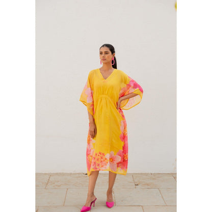 Silai Studio Tuscany Flowers Kaftan Dress with Inner (Set of 2)
