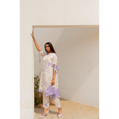 Silai Studio Beige Papeeta Kurta