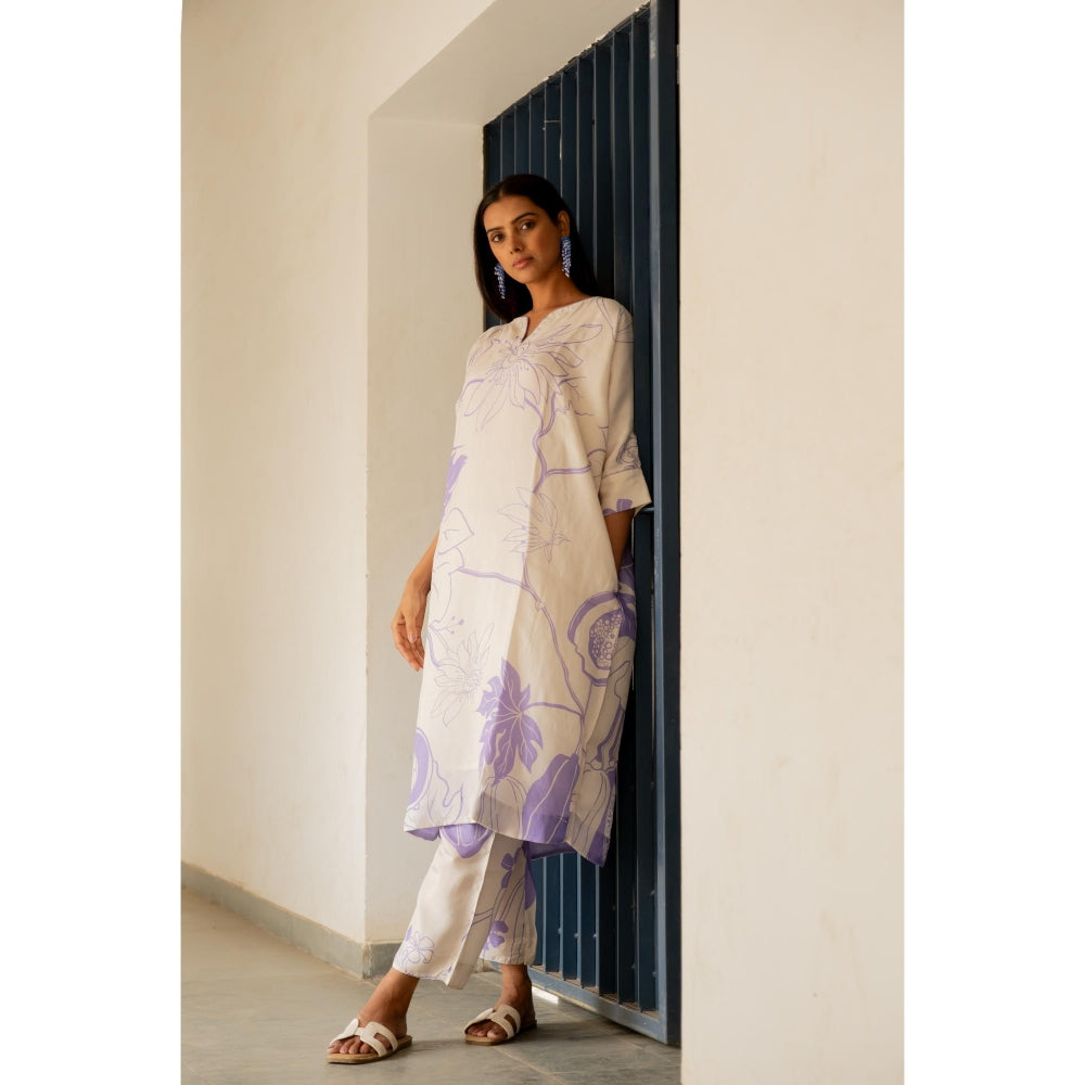 Silai Studio Beige Papeeta Kurta