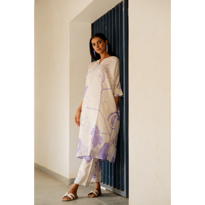 Silai Studio Beige Papeeta Kurta