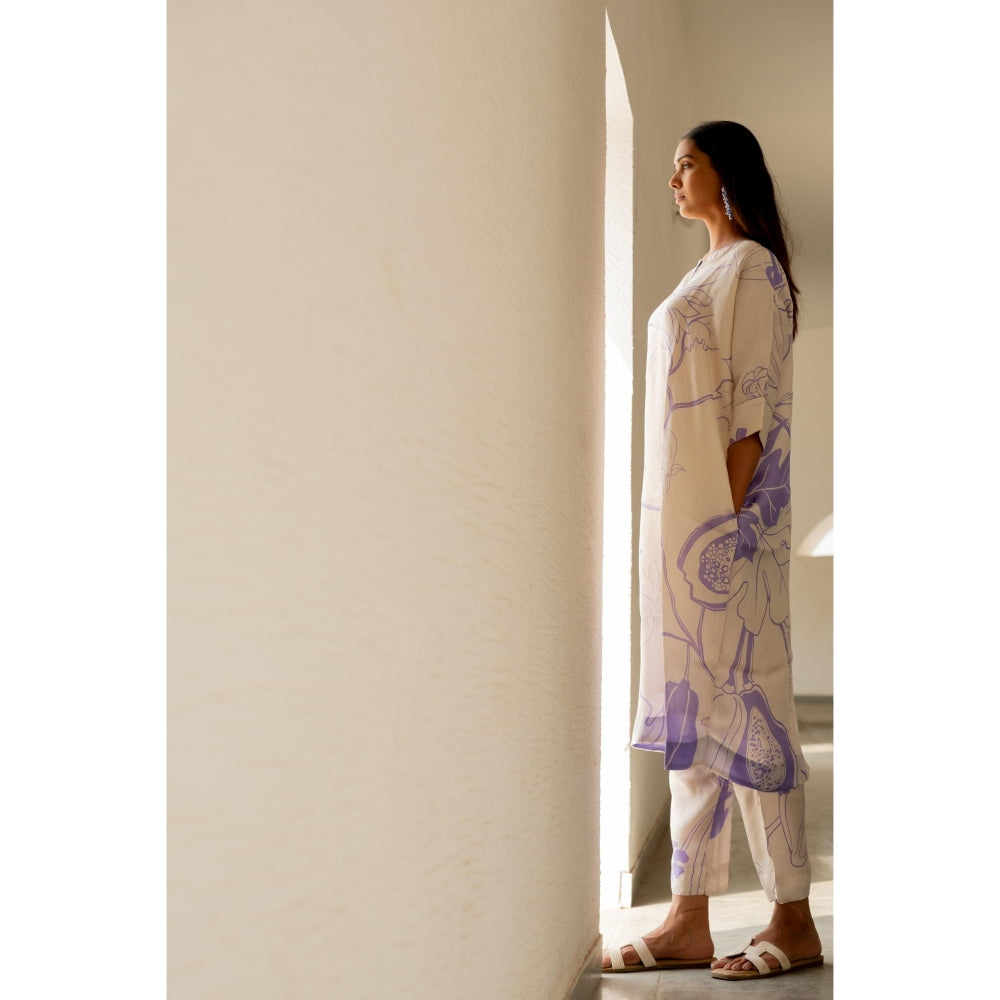 Silai Studio Beige Papeeta Kurta