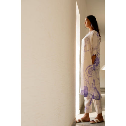 Silai Studio Beige Papeeta Kurta