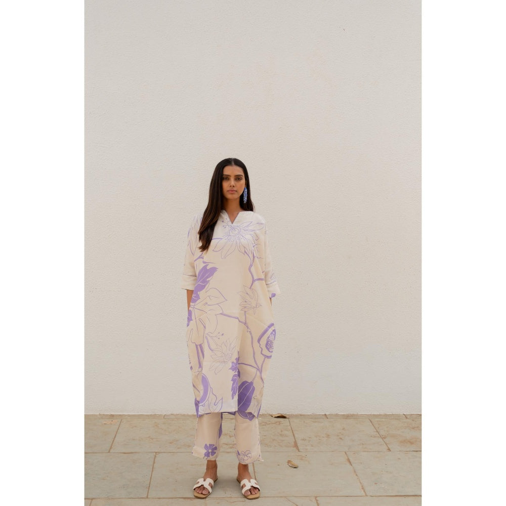 Silai Studio Beige Papeeta Kurta