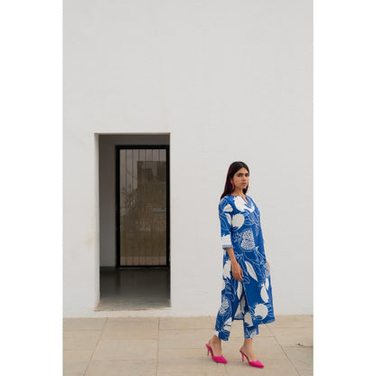 Silai Studio Blue Anaar Kurta