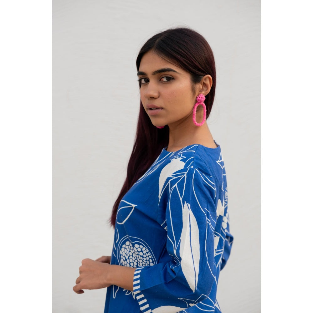 Silai Studio Blue Anaar Kurta