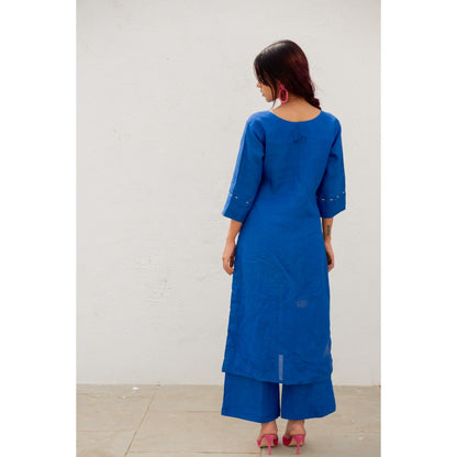 Silai Studio Sapphire Linen Kurta