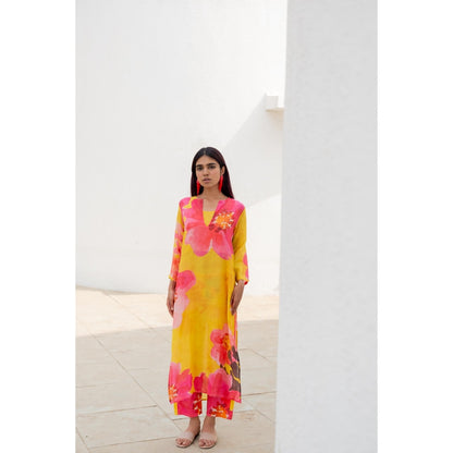Silai Studio Tuscany Flowers Kurta with Inner (Set of 2)