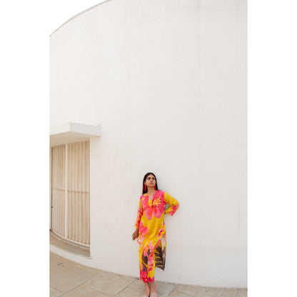 Silai Studio Tuscany Flowers Kurta with Inner (Set of 2)