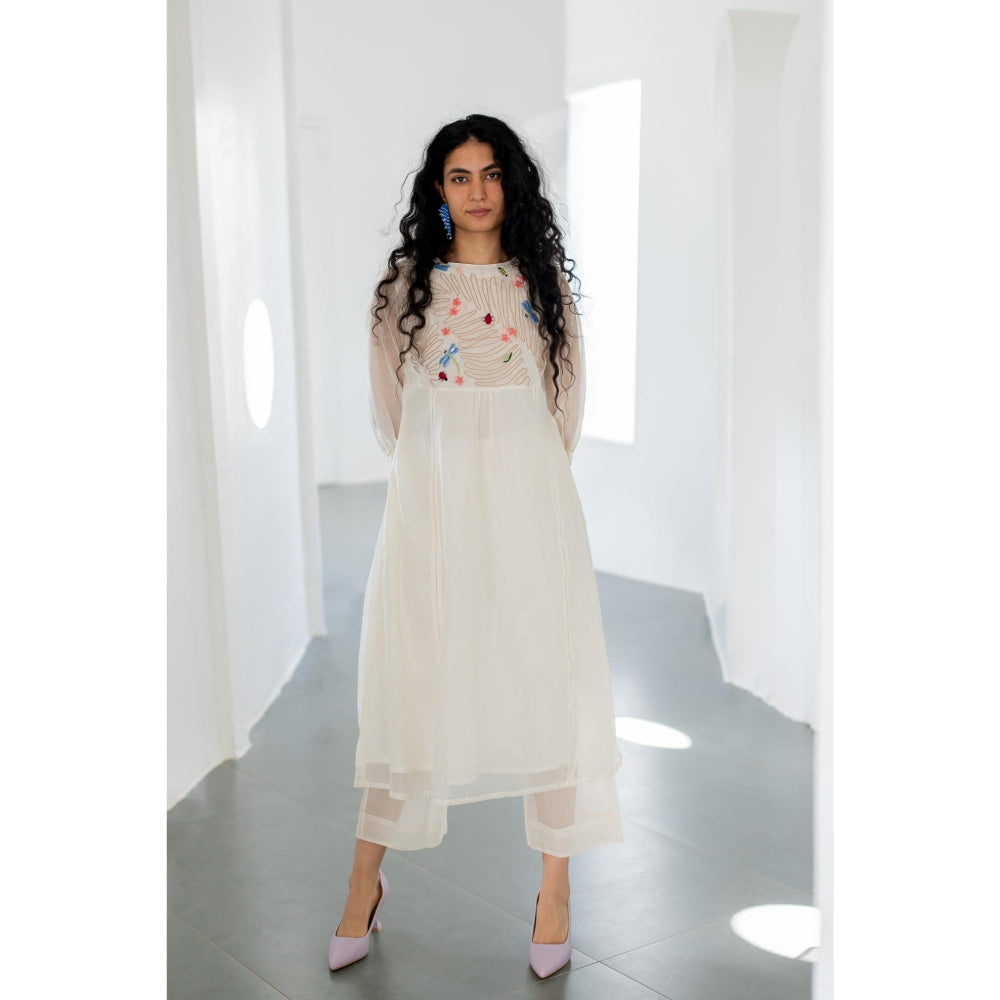 Silai Studio Morning Garden Chanderi Kurta