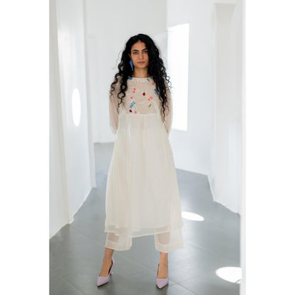 Silai Studio Morning Garden Chanderi Kurta