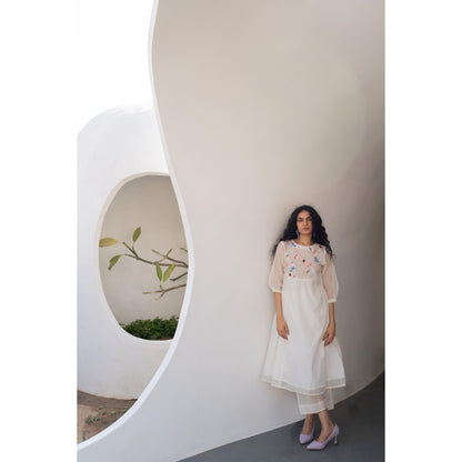 Silai Studio Morning Garden Chanderi Kurta