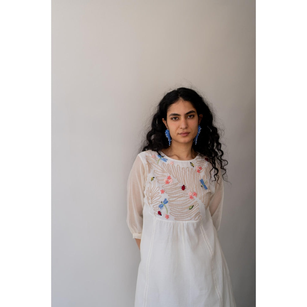 Silai Studio Morning Garden Chanderi Kurta