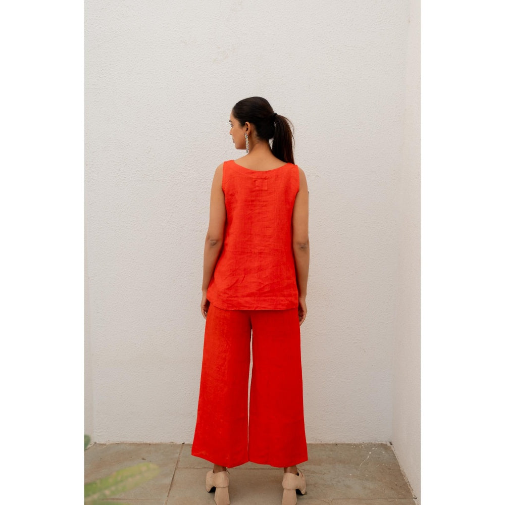 Silai Studio Scarlet Linen Co-Ord (Set of 2)